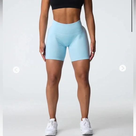 Pastel Blue Pro Seamless Shorts - NVGTN (navigation) - Picture 2 of 4